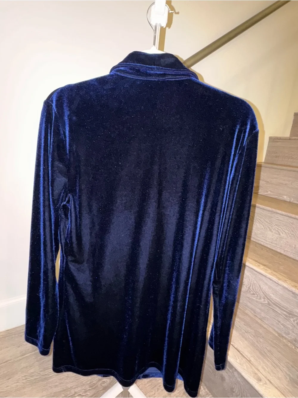 Vintage Women’s S Jacqueline Ferrar Deep Blue Velvet Blazer Cocktail‎ Old Money